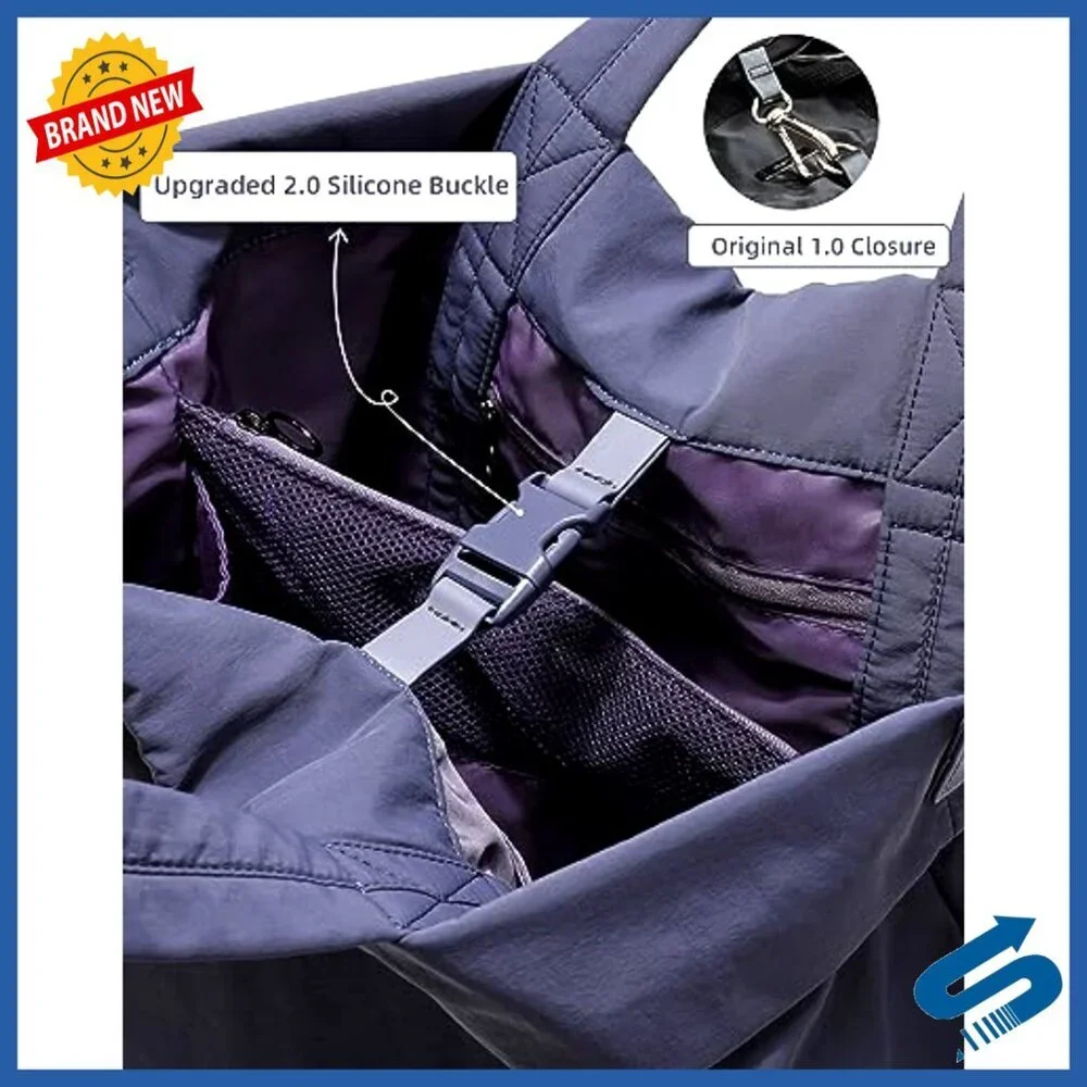Large 19L Nylon Hobo Tote Crossbody Bag with Adjustable Strap